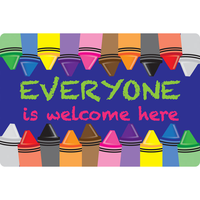 Computer Mouse Pad, 8" x 10", Everyone is Welcome Here, Crayons, Pack of 10