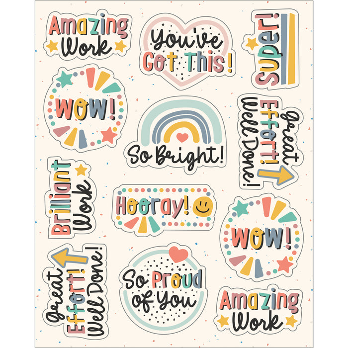 We Belong Motivators Shape Stickers, 72 Per Pack, 12 Packs