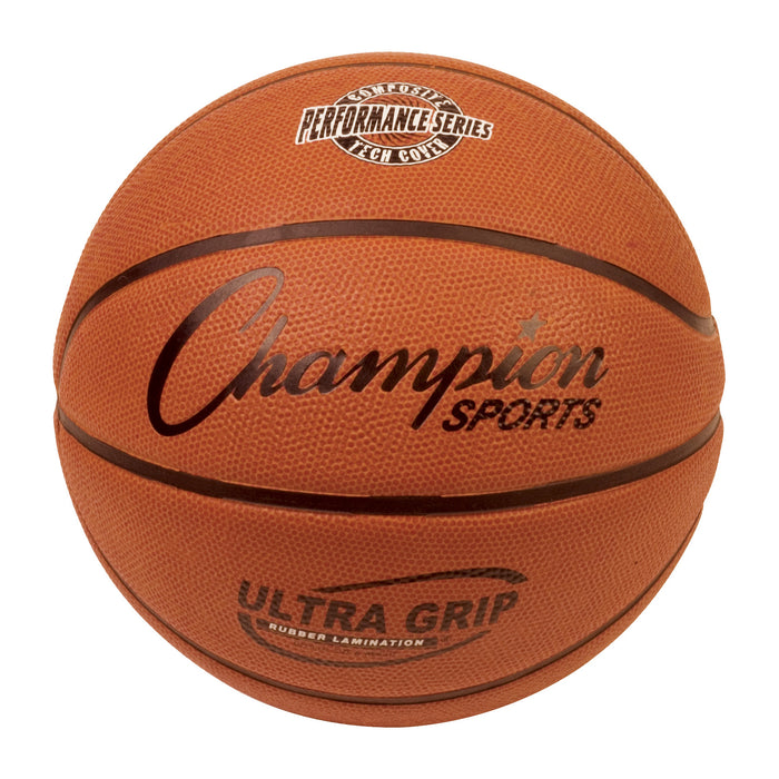 Ultra Grip Rubber Basketball with Bladder, Official Size 7