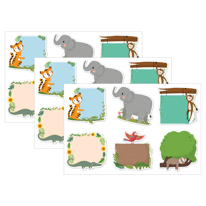 Jungle Friends 6" Designer Cut-Outs, 36 Per Pack, 3 Packs