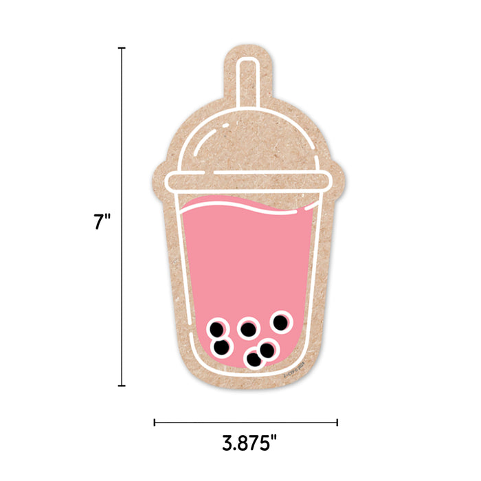 Krafty Pop! Boba Cups 6" Designer Cut-Outs, 36 Per Pack, 3 Packs