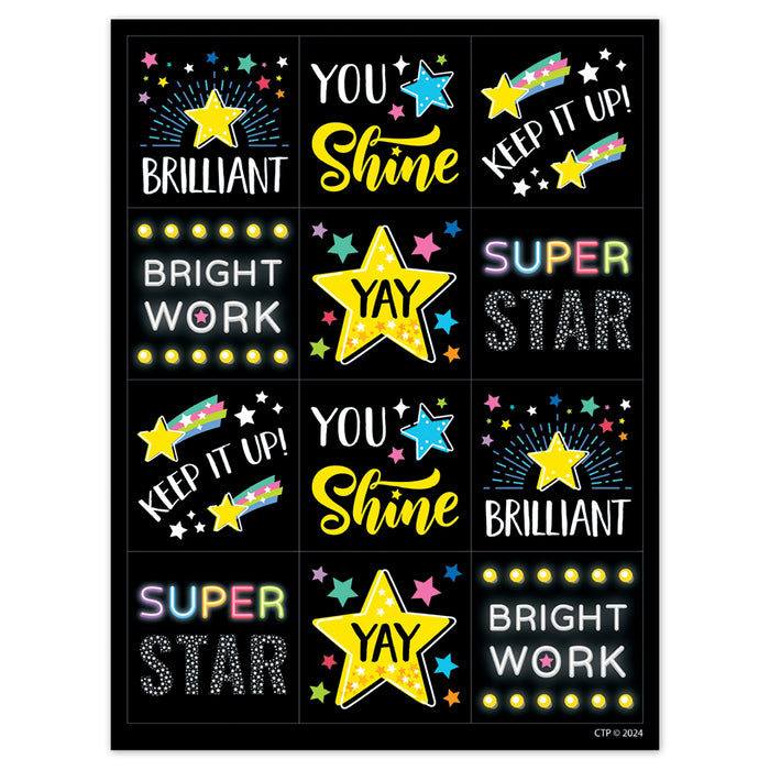 Star Bright Reward Stickers, 60 Per Pack, 6 Packs