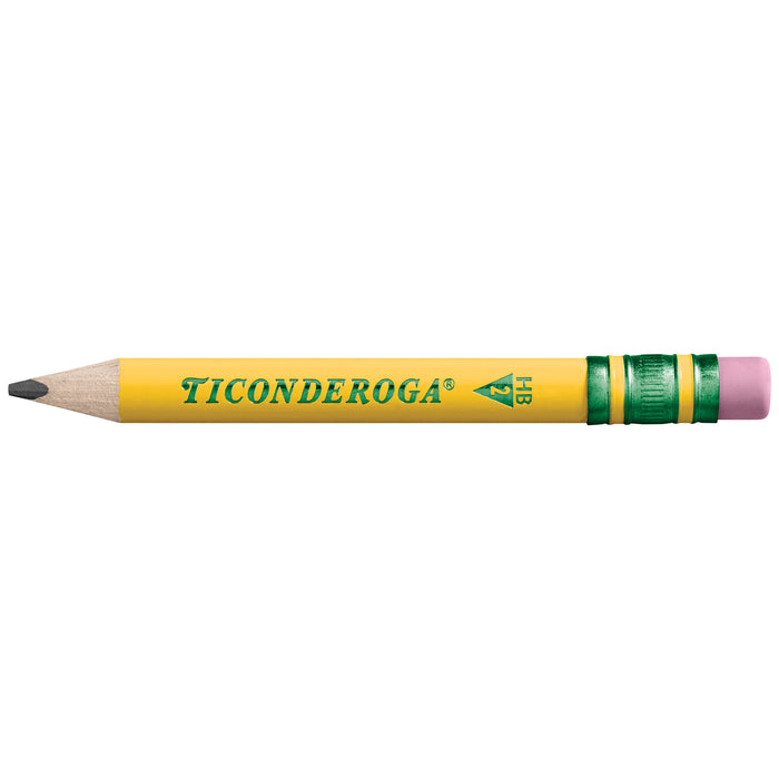 My First® Short Wooden Pencils, Large Triangle Barrel, Sharpened, #2 HB Soft, With Eraser, Yellow, 36 Count