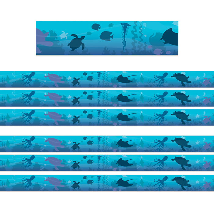 Seas the Day Blue Silhouettes Deco Trim®, 37 Feet Per Pack, 6 Packs