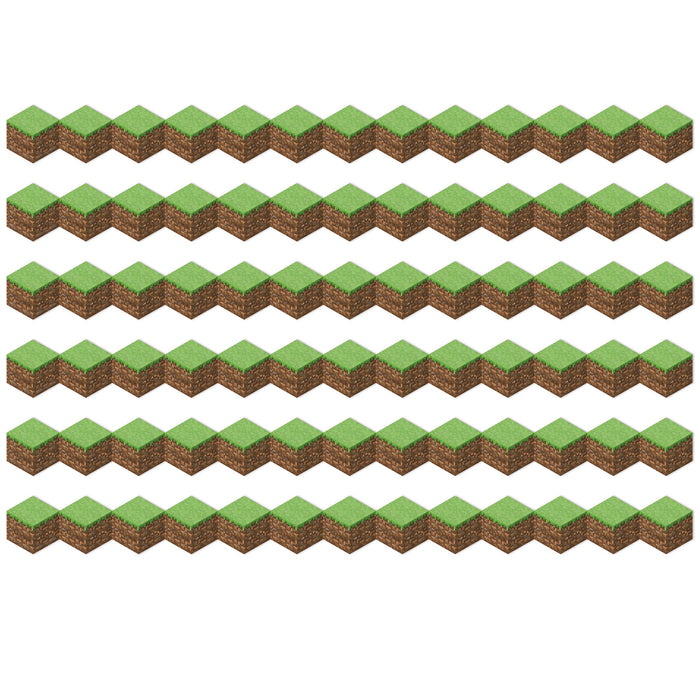 Minecraft Die-Cut Blocks Extra Wide Trim, 37 Feet Per Pack, 6 Packs