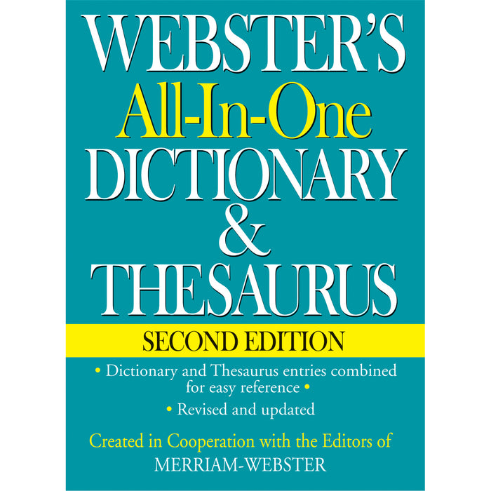 Webster's All-in-One Dictionary & Thesaurus, Second Edition, Pack of 2