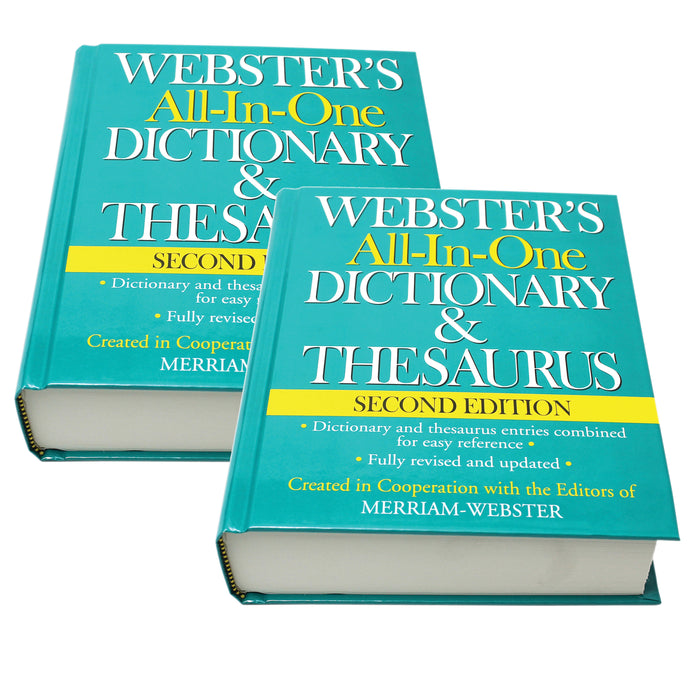 Webster's All-in-One Dictionary & Thesaurus, Second Edition, Pack of 2