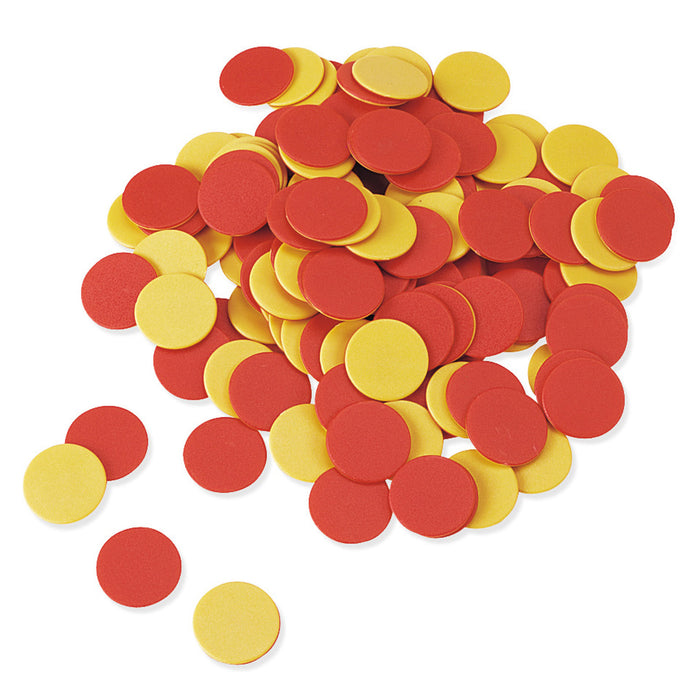 Two-Color Counters, Red and Yellow, 200 Per Pack, 2 Packs