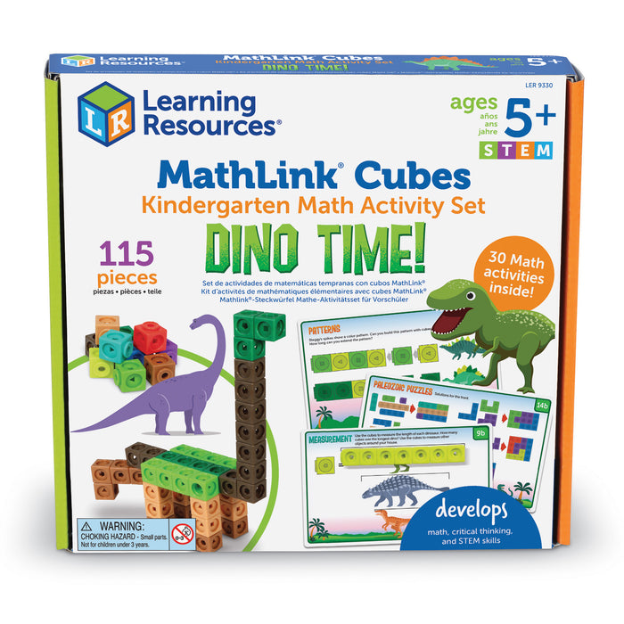 Mathlink® Cubes Kindergarten Math Activity Set: Dino Time!