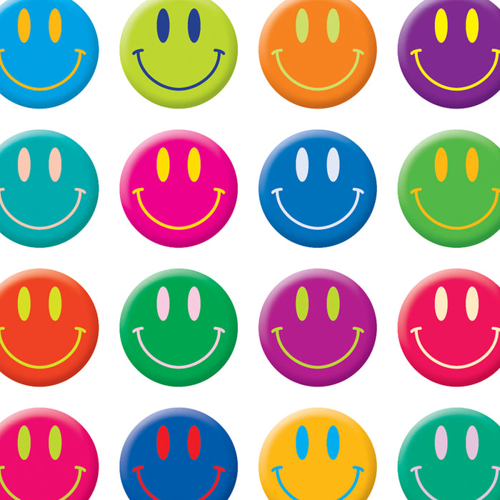 Smiley Faces Stickers, 200 Per Pack, 12 Packs