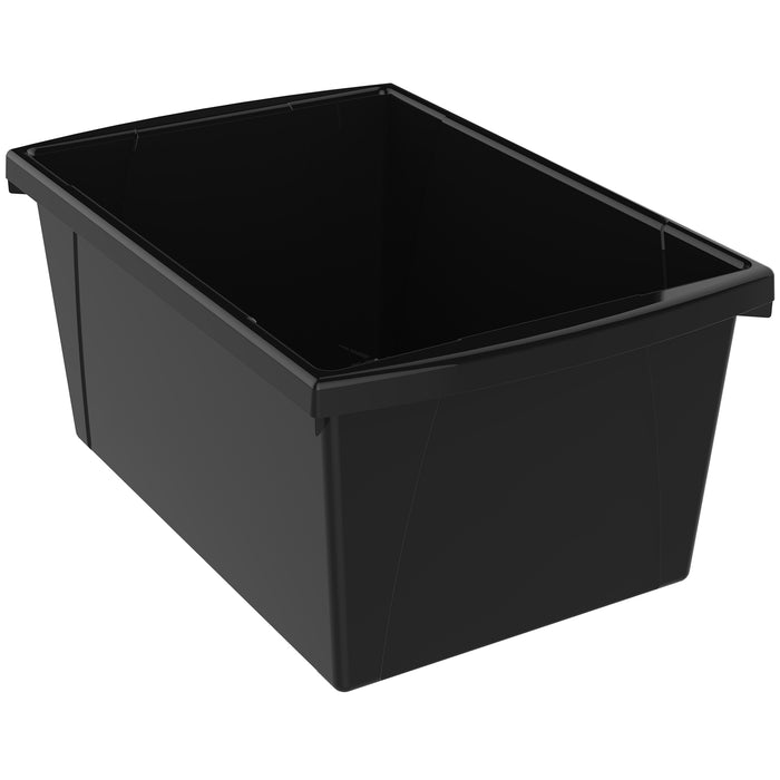 Medium Classroom Storage Bin, Black, Pack of 2