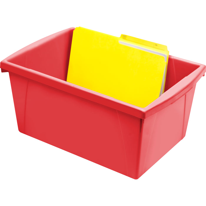 Medium Classroom Storage Bin, Red, Pack of 2