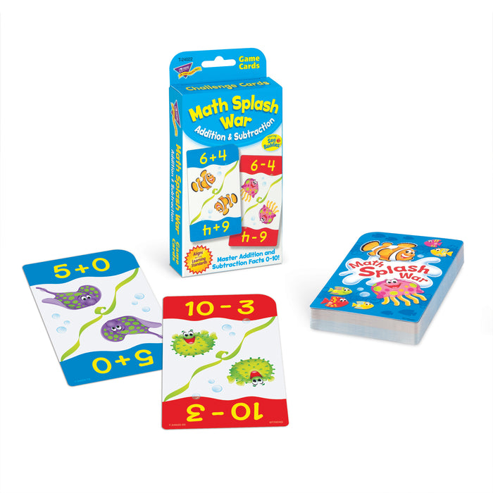 Math Splash War Addition & Subtraction Challenge Cards®, 6 Packs