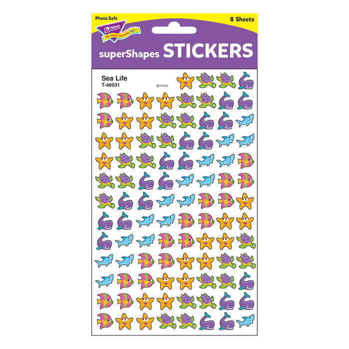 Sea Life superShapes Stickers, 800 Per Pack, 6 Packs