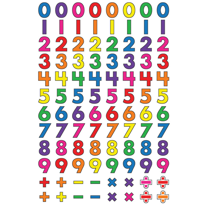 Numbers superShapes Stickers, 800 Per Pack, 6 Packs