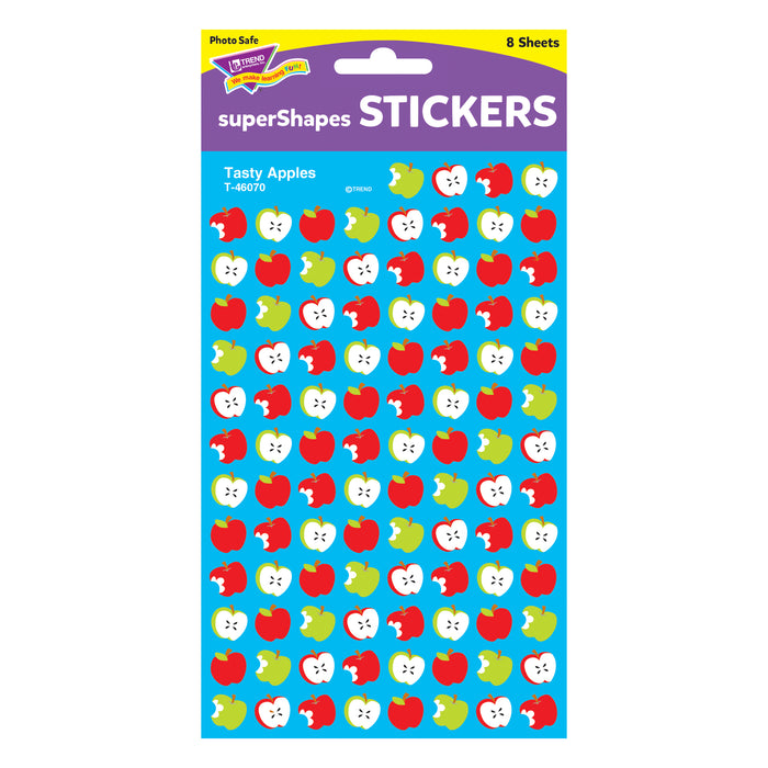 Tasty Apples superShapes Stickers, 800 Per Pack, 6 Packs