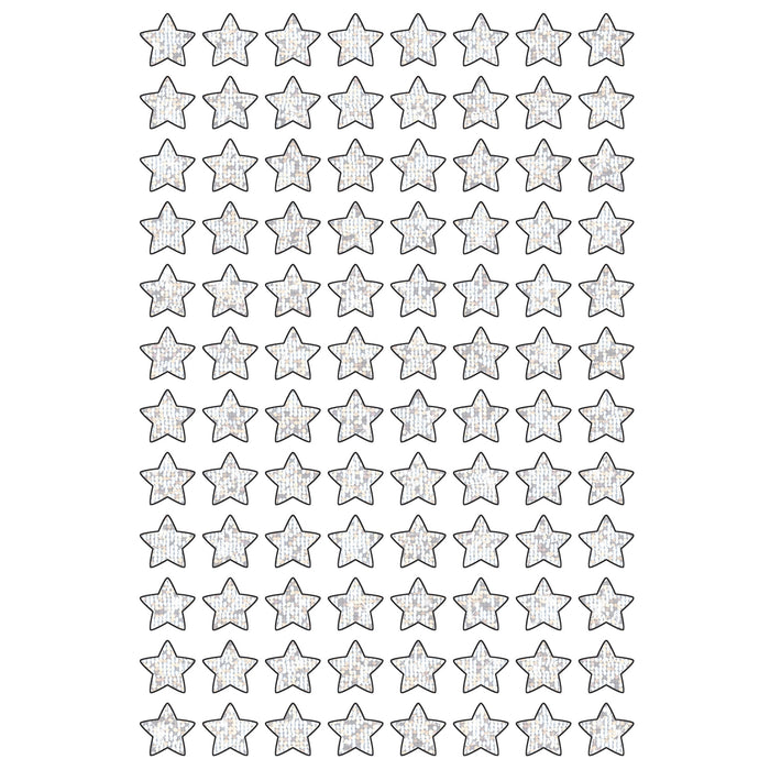 Silver Sparkle Stars superShapes Stickers-Sparkle, 400 Per Pack, 6 Packs