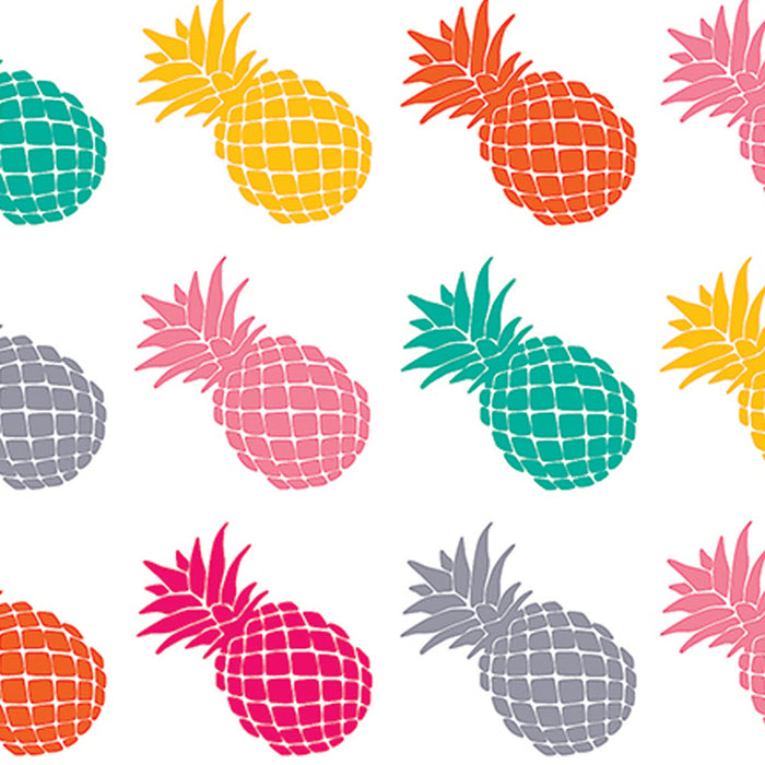 Tropical Punch Pineapples Stickers, 120 Per Pack, 12 Packs