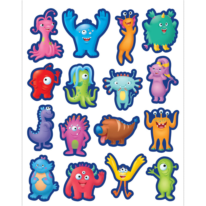 Monsters Stickers, 96 Per Pack, 12 Packs