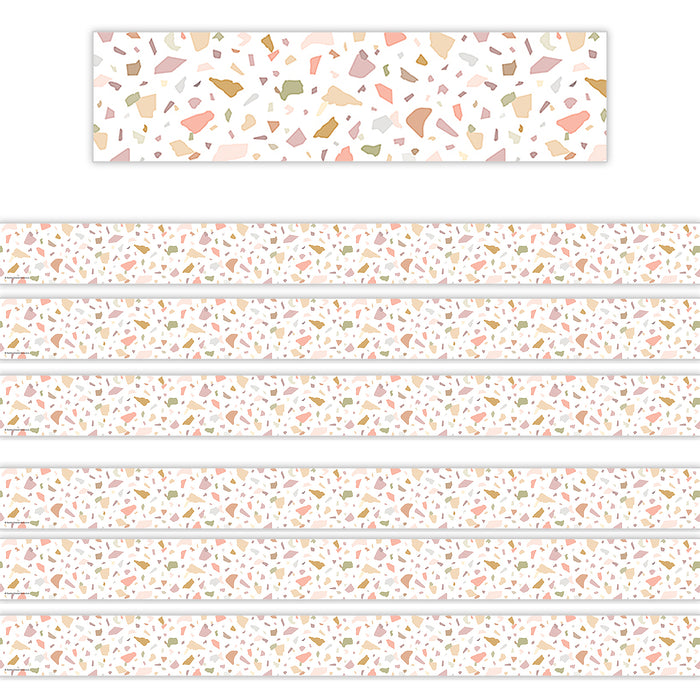 Terrazzo Tones Straight Border Trim, 35 Feet Per Pack, 6 Packs