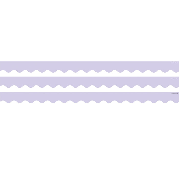 Lavender Scalloped Rolled Border Trim, 50 Feet, 3 Rolls