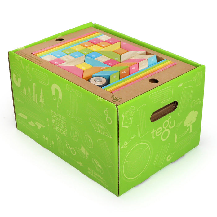 Magnetic Wooden Blocks, 240-Piece Classroom Kit, Tints