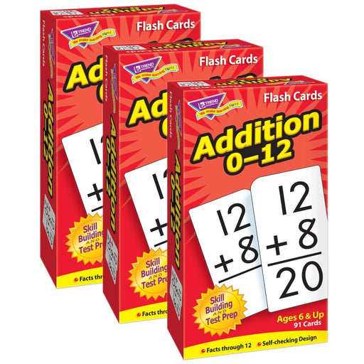 Addition 0-12 Skill Drill Flash Cards, Pack of 3 - Kidsplace.store