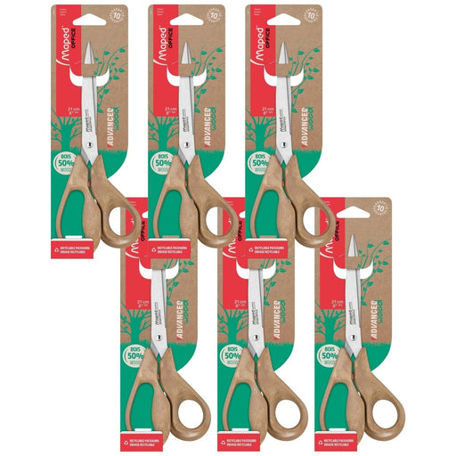 Advanced Eco-Friendly Multipurpose 8-1/4" Scissors, Pack of 6 - Kidsplace.store