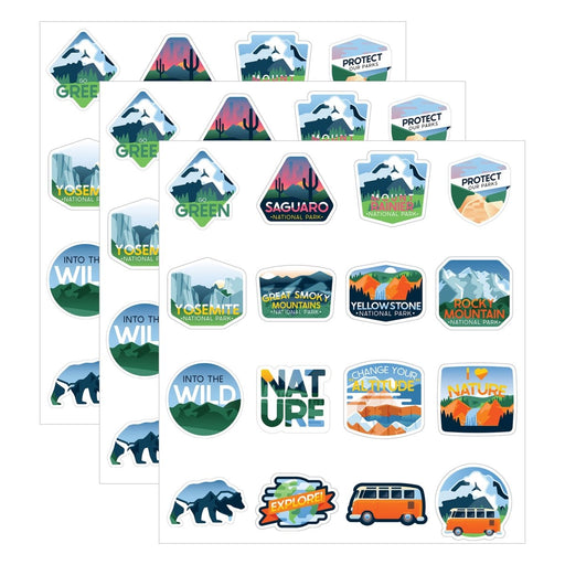 Adventure Vinyl Stickers, 100 Per Pack, 3 Packs - Kidsplace.store