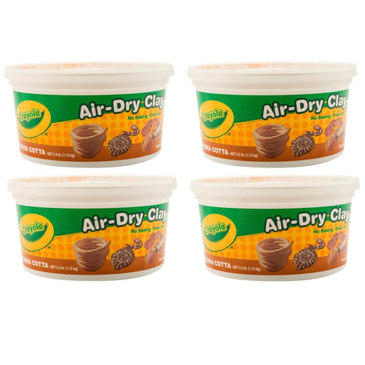 Air-Dry Clay, Terra Cotta, 2.5 lb Tub, Pack of 4 - Kidsplace.store