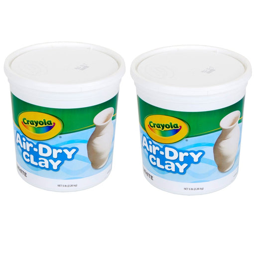 Air-Dry Clay, White, 5 lb Tub, Pack of 2 - Kidsplace.store