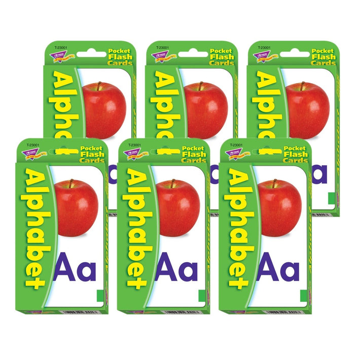Alphabet Pocket Flash Cards, 6 Packs - Kidsplace.store