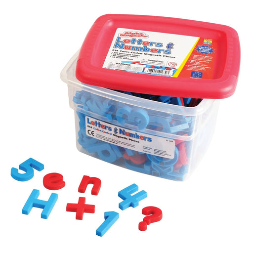 AlphaMagnets® & MathMagnets®, Color-Coded, 214 Pieces - Kidsplace.store