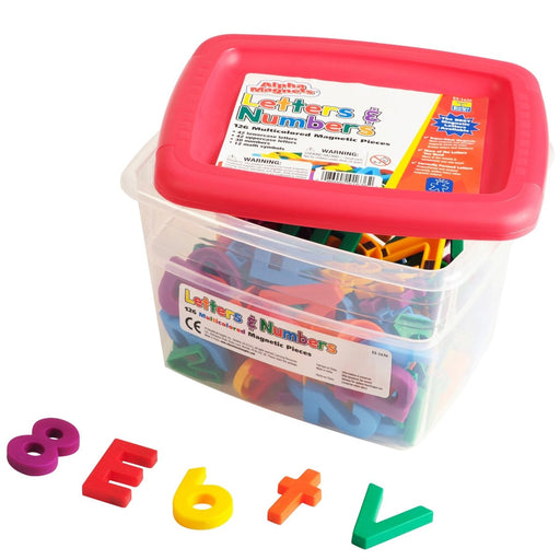 AlphaMagnets® & MathMagnets®, Multi-Colored, 126 Pieces - Kidsplace.store