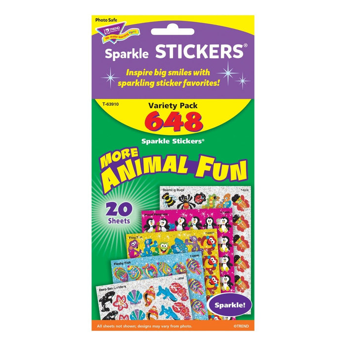 Animal Fun Sparkle Stickers® Variety Pack, 648 Per Pack, 2 Packs - Kidsplace.store
