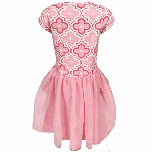 AnnLoren Girls Dress Pink Tulle & Pink Arabesque Easter Party Dress - Kidsplace.store