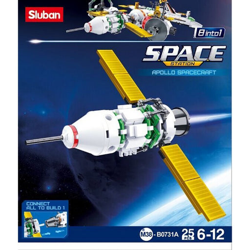 Apollo Spacecraft Space Building Brick Kit (67 pcs) - Kidsplace.store