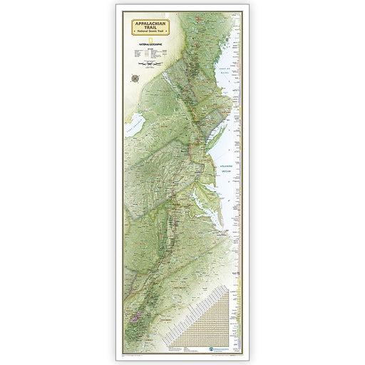 Appalachian Trail Map, In Gift Box, 18" x 48" - Kidsplace.store