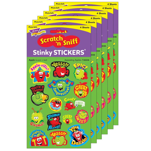 Appealing Apples/Apple Mixed Shapes Stinky Stickers®, 60 Per Pack, 6 Packs - Kidsplace.store