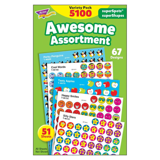 Awesome Assortment superSpots®/superShapes Variety Pack, 5100 Per Pack, 2 Packs - Kidsplace.store