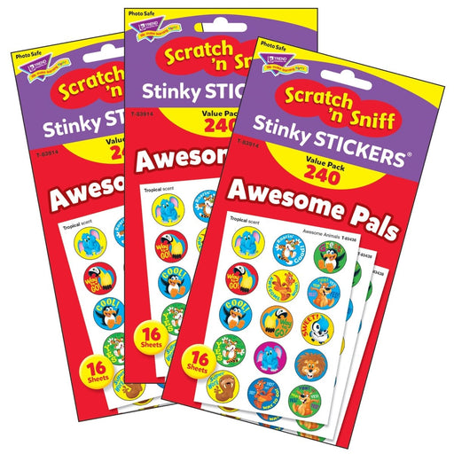 Awesome Pals Stinky Stickers® Value Pack, 240 Per Pack, 3 Packs - Kidsplace.store