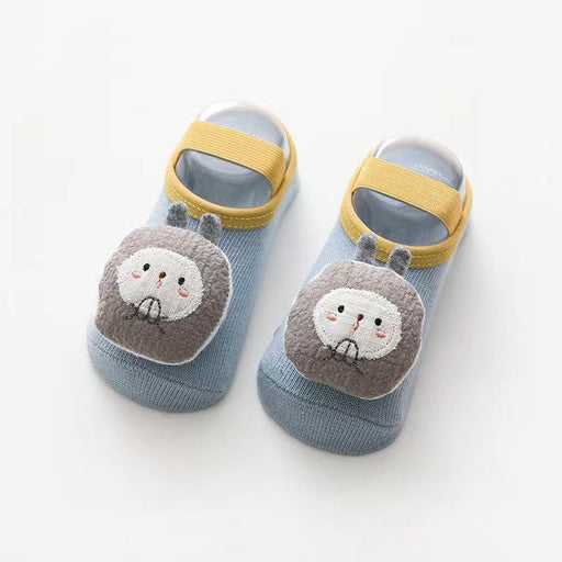 Baby 3D Cartoon Animal Patched Design Dispensing Non-Slip Lace-Up Socks Shoes - Kidsplace.store