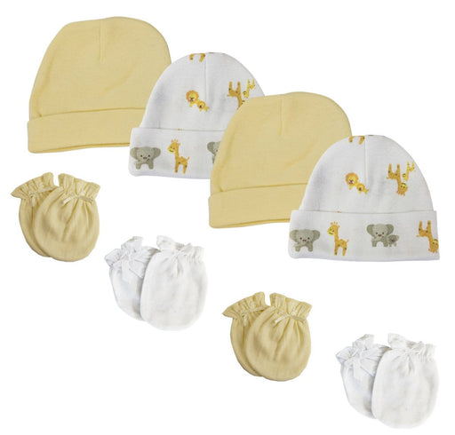 Baby Boy, Baby Girl, Unisex Infant Caps And Mittens (pack Of 8) Nc_0394 - Kidsplace.store