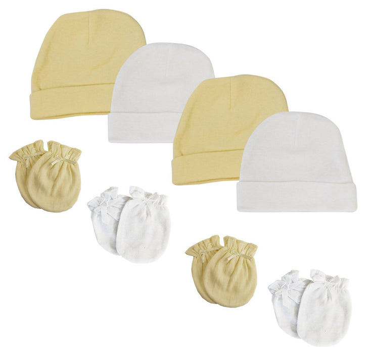 Baby Boy, Baby Girl, Unisex Infant Caps And Mittens (pack Of 8) Nc_0400 - Kidsplace.store