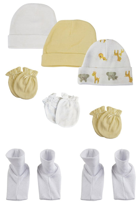 Baby Boy, Baby Girl, Unisex Infant Caps, Booties And Mittens (pack Of 8) Nc_0390 - Kidsplace.store