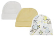 Baby Boy, Baby Girl, Unisex Infant Caps (pack Of 3) Nc_0327 - Kidsplace.store