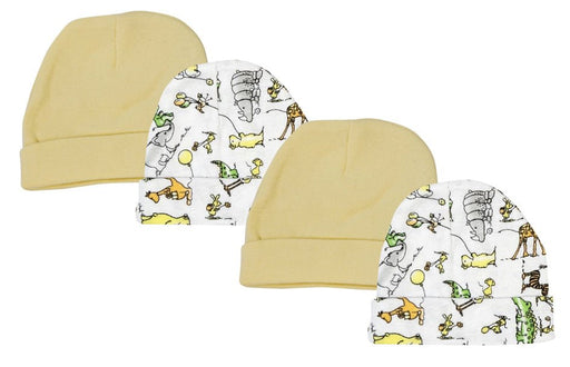 Baby Boy, Baby Girl, Unisex Infant Caps (pack Of 4) Nc_0305 - Kidsplace.store