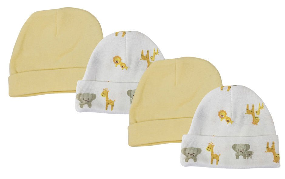 Baby Boy, Baby Girl, Unisex Infant Caps (pack Of 4) Nc_0392 - Kidsplace.store
