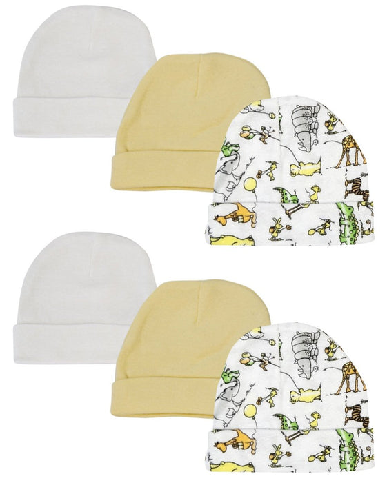 Baby Boy, Baby Girl, Unisex Infant Caps (pack Of 6) Nc_0301 - Kidsplace.store