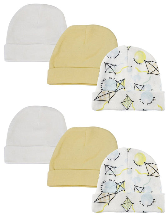Baby Boy, Baby Girl, Unisex Infant Caps (pack Of 6) Nc_0328 - Kidsplace.store